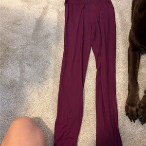 Plum Purple leggings and green